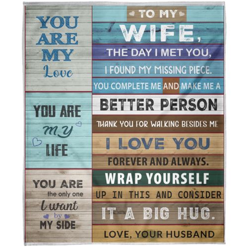 To My Wife | FLM Arctic Fleece Blanket 50x60