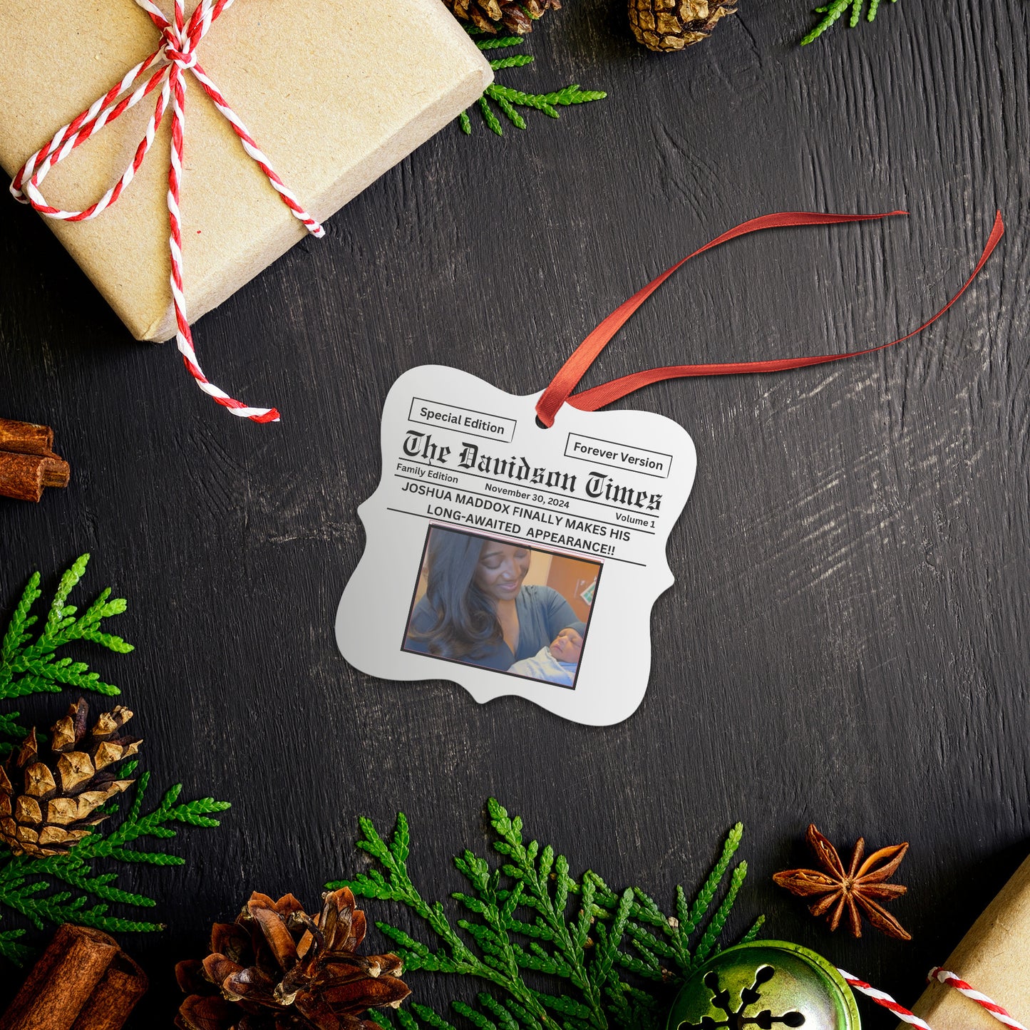 Personalized | Mother and Child Announcement | First Christmas Ornament