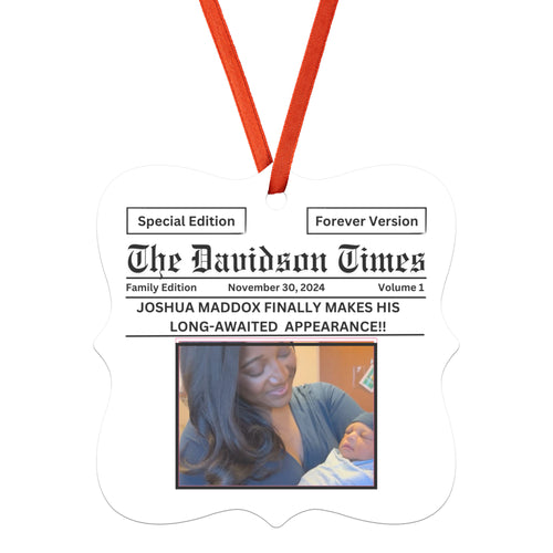 First Christmas Ornament - Personalized  Mother & Child [ Baby's First Christmas Gift