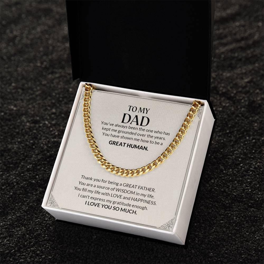 To My Dad | Cuban Link Chain