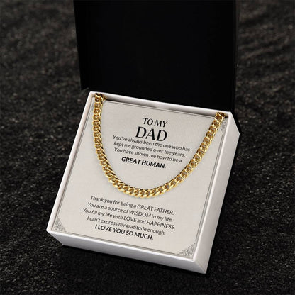 To My Dad | Cuban Link Chain