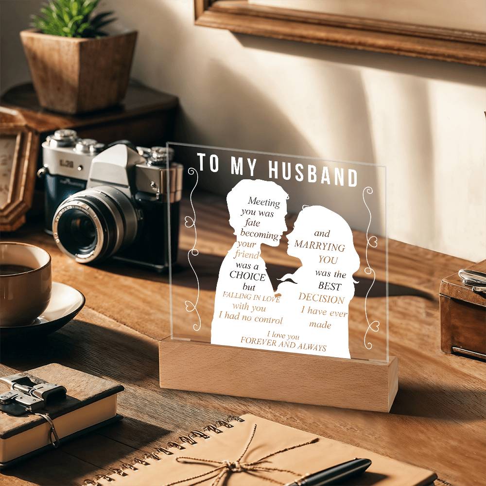 To My Husband | Square Acrylic Plaque