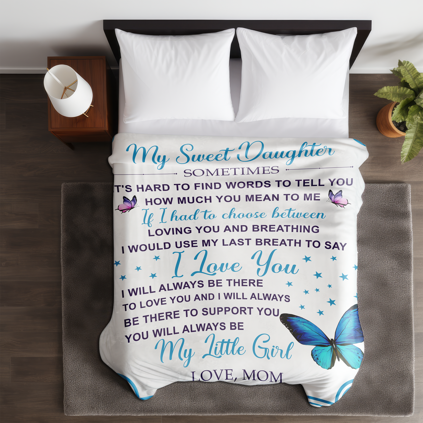 To My Sweet Daughter | FLM Arctic Fleece Blanket 50x60